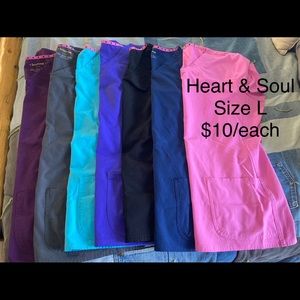 heart and soul scrub tops